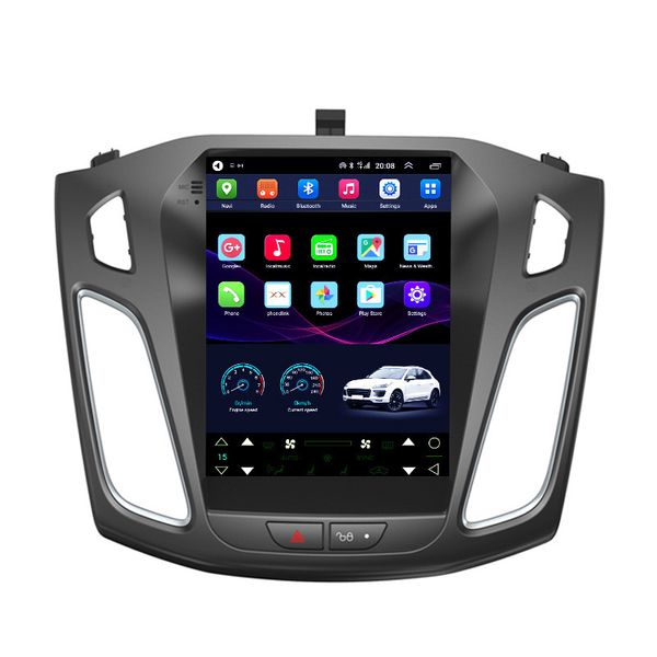 Android 10 Auto-DVD-Radio-Player für Ford Focus 2012–2015, 2 Din Multimedia-Unterstützung, Carplay, DAB, OBDII, USB, TPMS, WiFi, Lenkradsteuerung