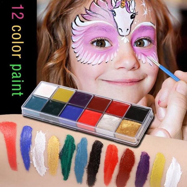 

eye shadow 12 color face body art painting oil tattoo cosmetics halloween party