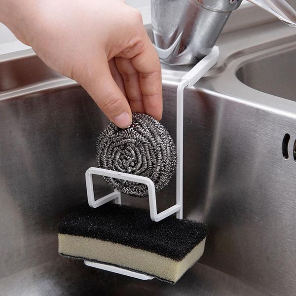 

hooks & rails metal iron sink drain rack wall sucker sponge storage soap stand dish cloth shelf drying holder kitchen organizer