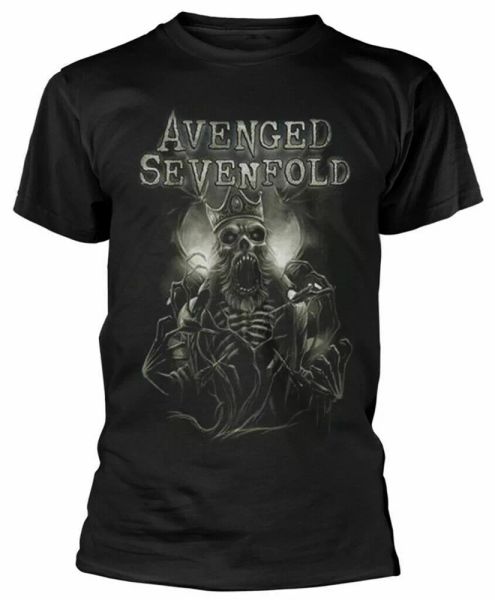 

official avenged sevenfold t shirt king db black mens metal rock a7x new, White;black