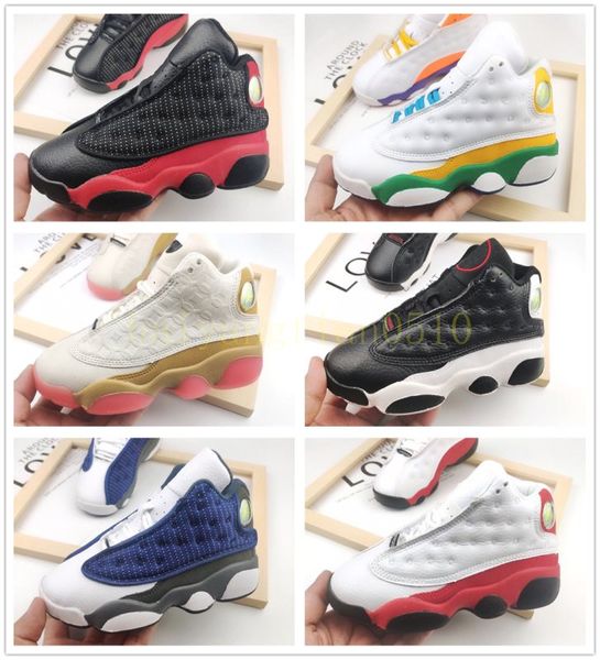

infant toddler sneakers 13 13s kids dark powder starfishs basketballs shoe flint starfish bred chicago island aurora green boy girl little c, Black