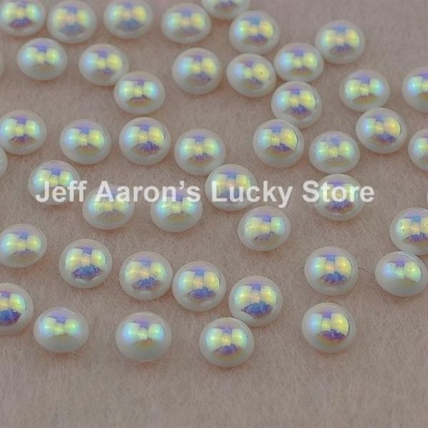 

nail art decorations white ab 3d glitter rhinestone pearls for decoration supplies tools 2mm to 6mm available, Silver;gold