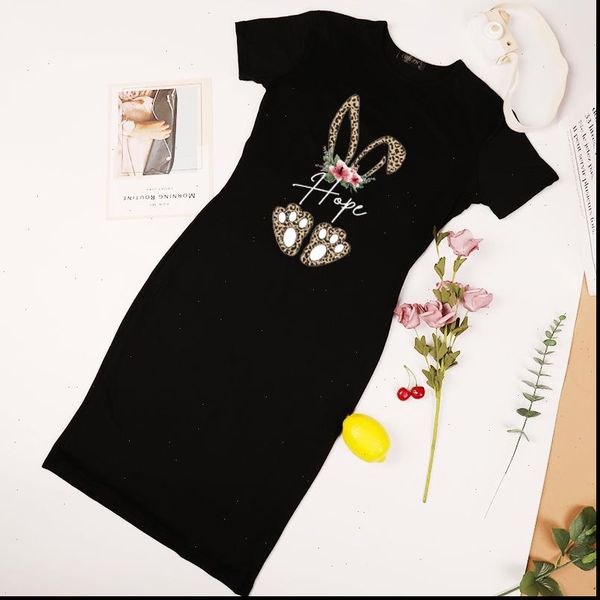 

women dresses summer slim bodycon package hips pencil dress short sleeve leopard flower print streetwear party clothes, Black;gray