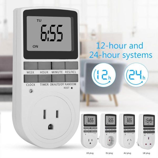 

timers timer switch programmable digital timing socket control electronic eu us uk au plug outlet