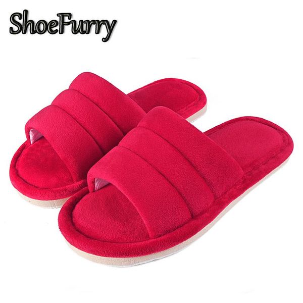 

slippers shoefurry home women big size cotton shoes soft velvet lady indoor plush winter warm furry house shoe, Black