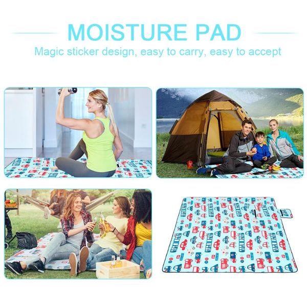 

moisture-proof pad outdoor outing children climbing mat fleece waterproof folding picnic extra large blanket tote pads