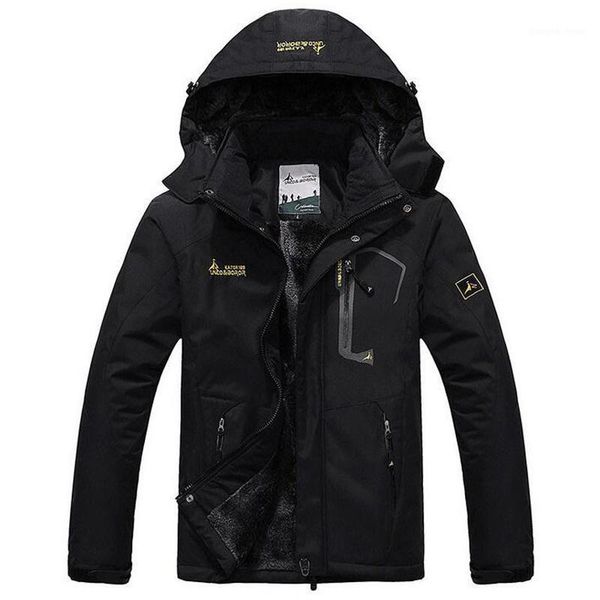 

men's down & parkas winter jacket men thick windproof hooded parka mens jackets and coats windbreaker outdoors waterproof coat 6xl jaqu, Black
