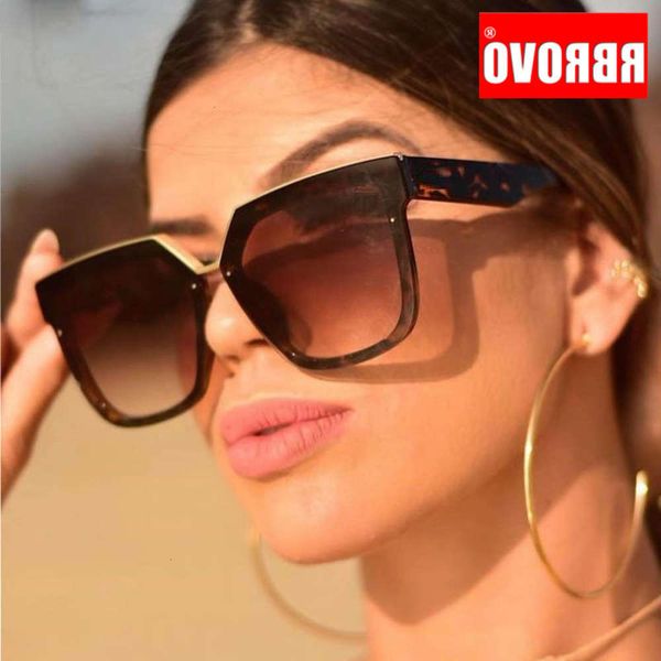 

sunglasses sunglasses rbrovo 2021 oversized square sunglasses women/men luxury glasses for women designer oculos de sol feminino, Black