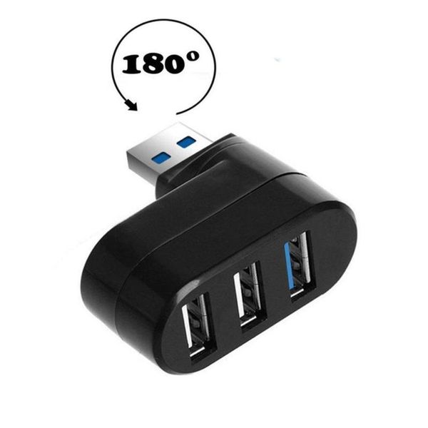 

hubs 3 ports rotating usb 2.0 hub splitter portable mini rotatable extension b7p0
