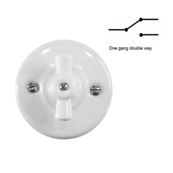 

smart home control porcelain rotary vintage switch wall lighting with commutator function 240v,10a