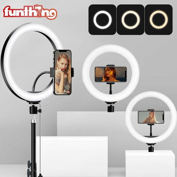 

10inch led ring light with tripod selfie fill professional pography lighting lamp for makeup youtube flash heads