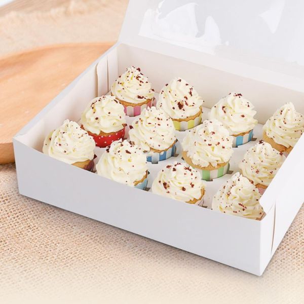 

packaging box cupcake storage cake container without ribbon gift wrap