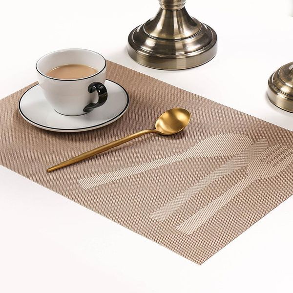 

mats & pads rectangular placemat dinner table mat potholder bowl dish pad nordic heat-resistant pvc xmas party decor