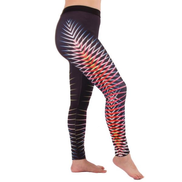 

leggings women high waist plus size yoga pant cycling gear legging workout leggins gym green palm leaves leaf printed running pants, Black;blue