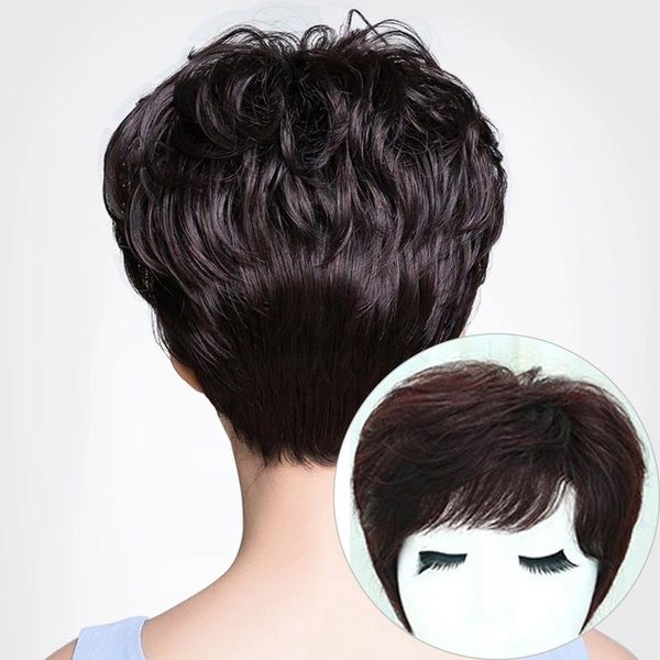 

synthetic wigs dianqi short straight bob natural black brown daily false hair women's party wig