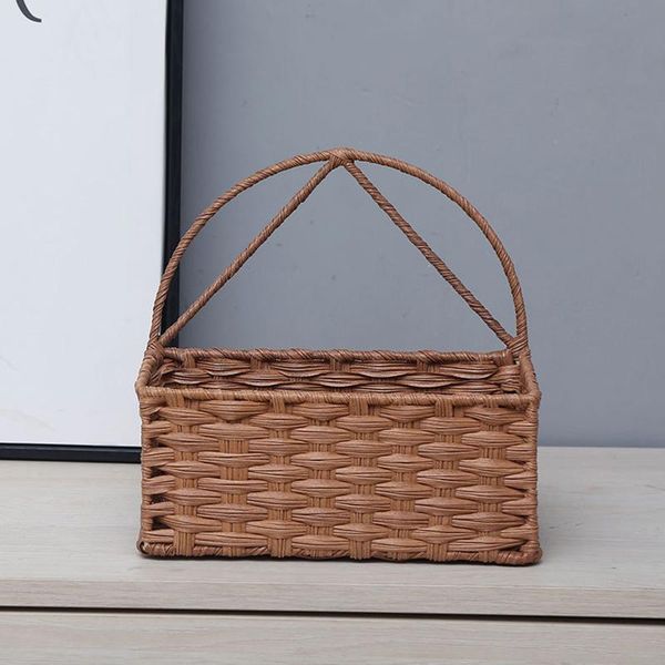 

wall-mounted rattan woven basket picnic bathroom storage organizer flower, sundries easter doll baskets