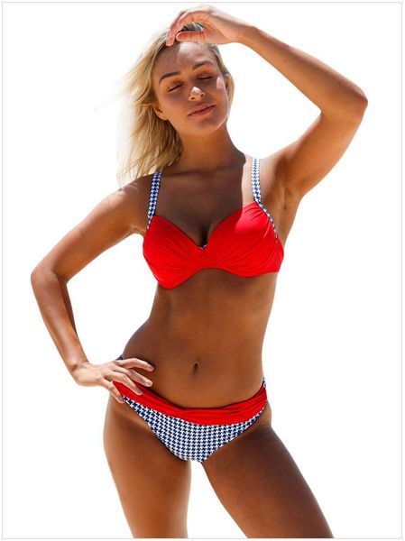 

one-piece suits womens swimwear beachwear padded push-up bra bikini set swimsuit bathing suit woman