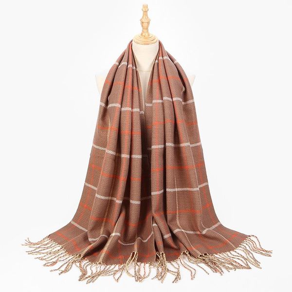 

scarves fashion women tassels double side scarf autumn winter cashmere lady thick pashmina long shawl wraps bandana foulard, Blue;gray