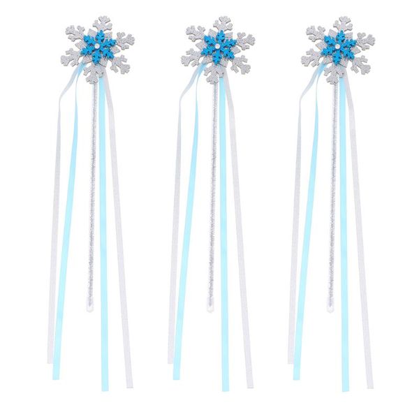 

party favor 3pcs girls fairy wands multi-functional snowflake shaped wand
