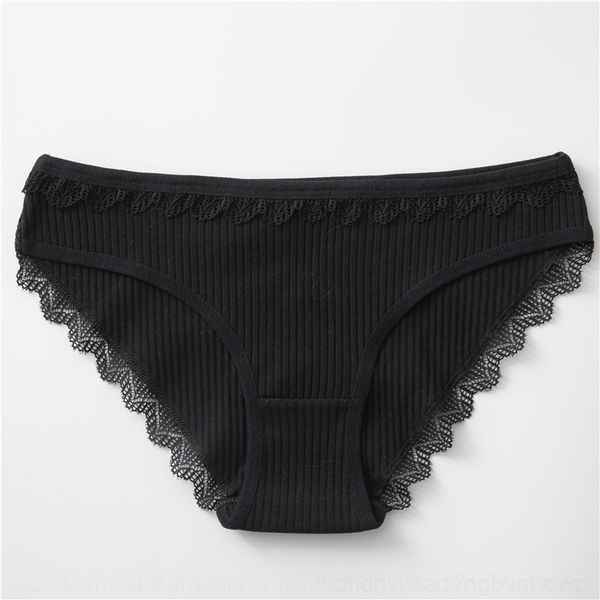 

73w cotton low waist women's lace edge breathable traceless briefs cotton low waist women's lace underwear underwear, Red;black