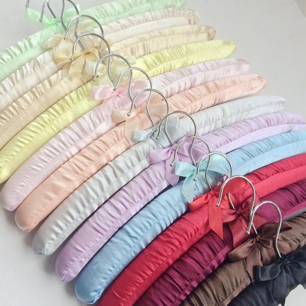 

hangers & racks clothes coat silk satin fabric hooks coated hanger wholesale
