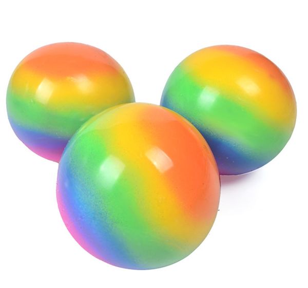 Das neueste Dekompressionsspielzeug für Partyzubehör, 9 cm, mehrere Größenoptionen, Regenbogen-Entlüftungsball, langsamer Rückprall, nicht kaputt