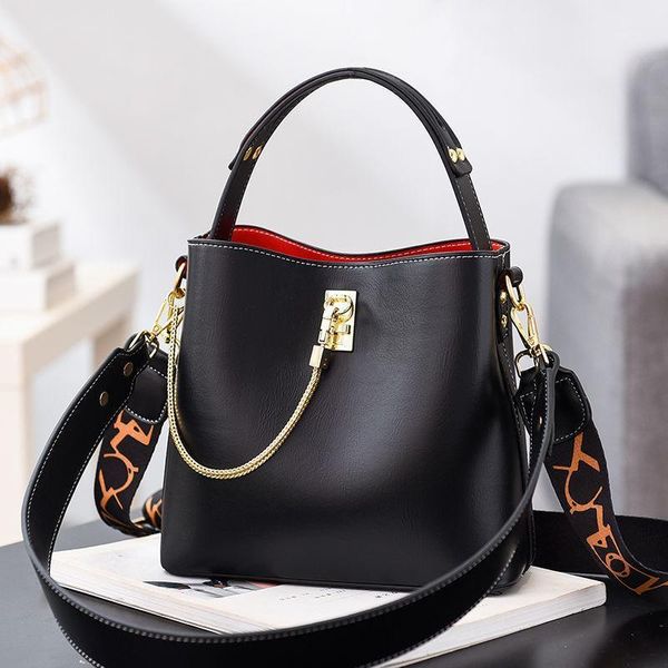

evening bags trend solid color women bag wide shoulder strap fashion messenger large capacity single versatile handbag