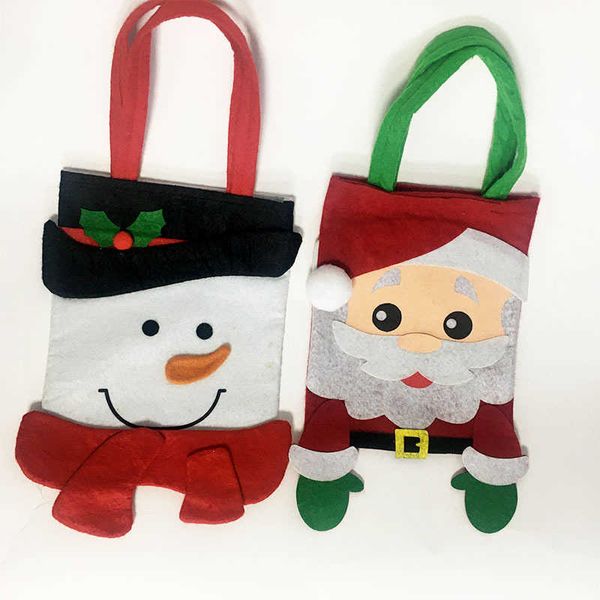 

felt snowman candy bag decorative small felt portable storage gift bag