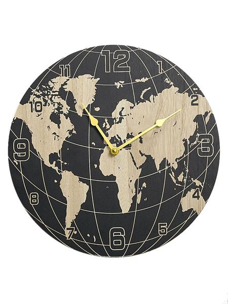 

wall clocks nordic wooden clock living room retro modern design silent digital creative reloj pared home bh50hh