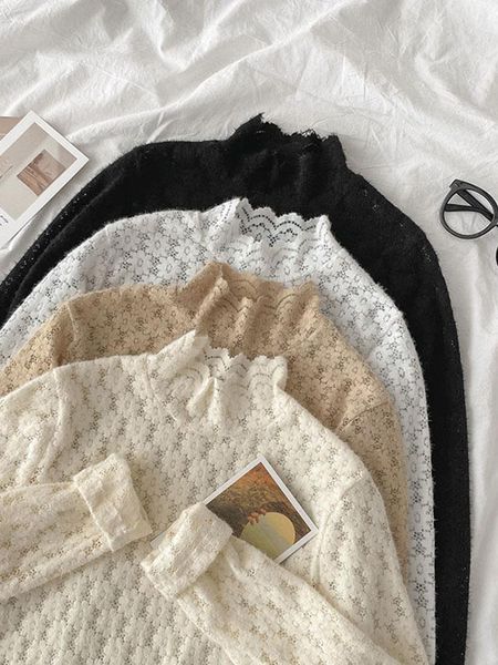 

women's t-shirt clothing long-sleeved lace, White