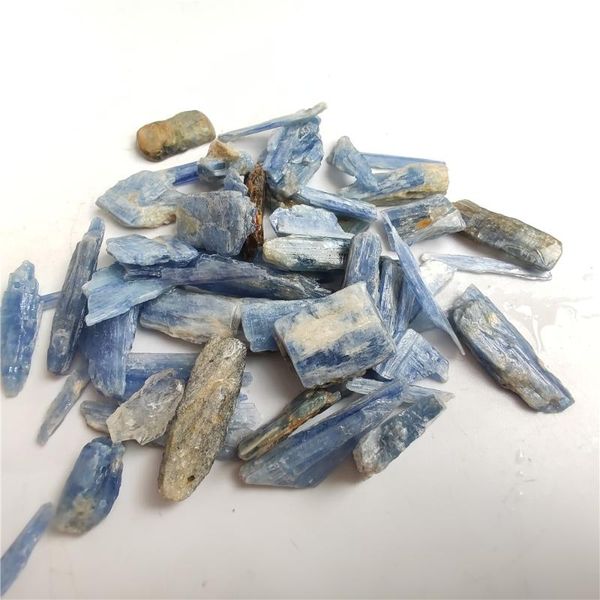 

decorative objects & figurines 50g 100g natural kyanite quartz thin slice shape blue color crystals tumbled gravel cyanite gemstone for heal