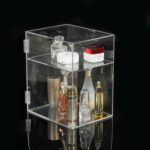 

bathroom storage & organization clear acrylic makeup box cosmetic lipstick case nail polish rack holder organizer