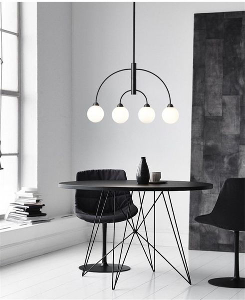 

chandeliers nordic spherical rotating home post modern living room dining light luxury u-shaped lighting study bedroom lamp