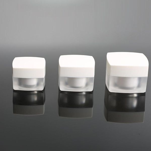 

storage bottles & jars 50pcs 15g 30g 50g acrylic empty cream jar facial mask container cosmetic packing bottle