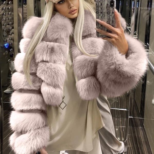 

women jacket vintage hooded fluffy faux fur coat short furry winter warm outerwear 2021 autumn casual party overcoat women's jackets, Black;brown