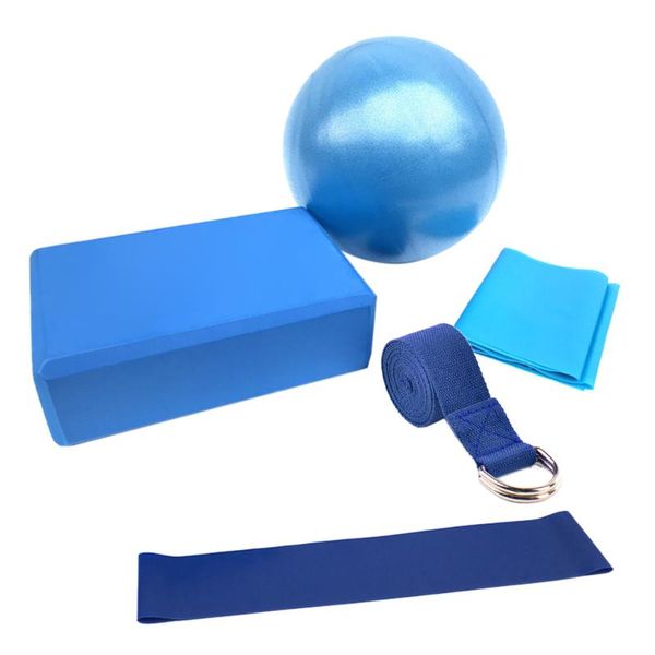

pcs yoga equipment set include ball blocks stretching strap resistance loop band exercise fitness bands