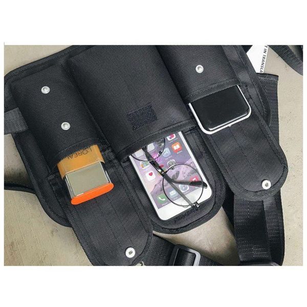 

school bags d0ud men chest rig waist bag hip hop street wear shoulder