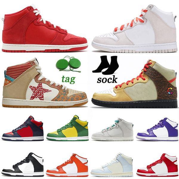 

casual shoes trainers sports sneakers varsity purple panda red spartan green university gold og high designer womens mens low first use, Black