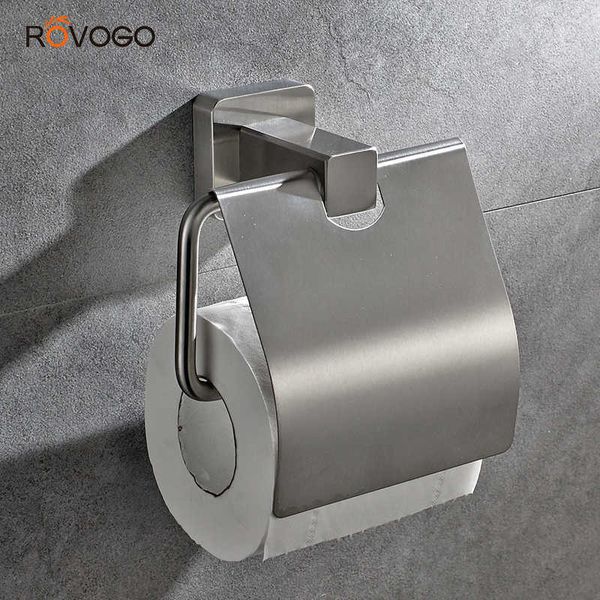 Porta carta igienica ROVOGO in acciaio inox con copertura impermeabile a parete 210709