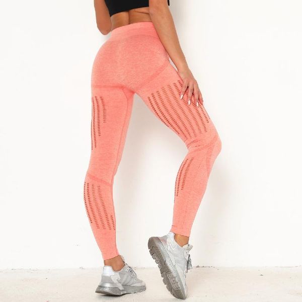 Leggings da donna Sportivi da donna Leggins da palestra Push Up Slim Pantaloni da corsa Vita alta Abbigliamento sportivo in maglia sexy senza cuciture