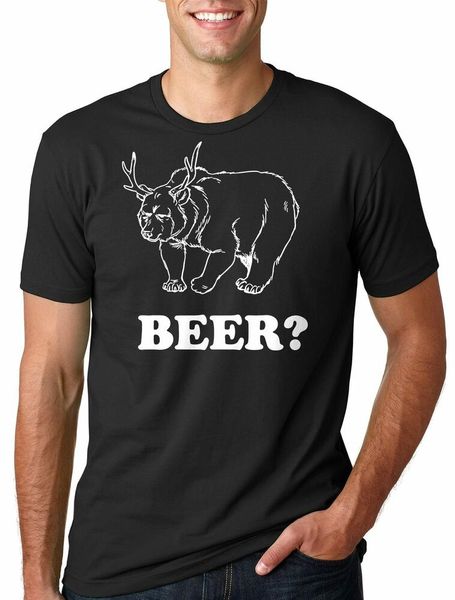 

beer bear t-shirt, White;black
