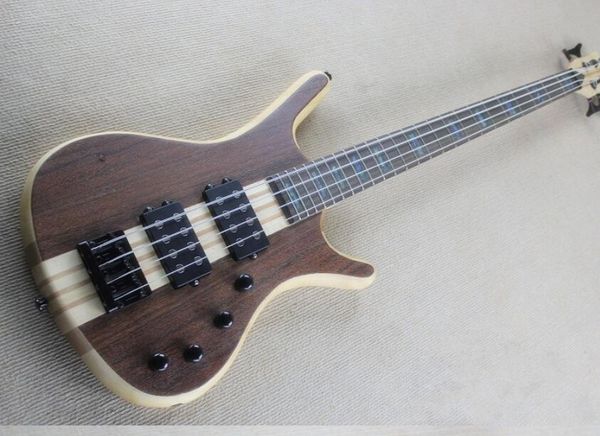 

electric bass w full body active line four string matte matte wood color