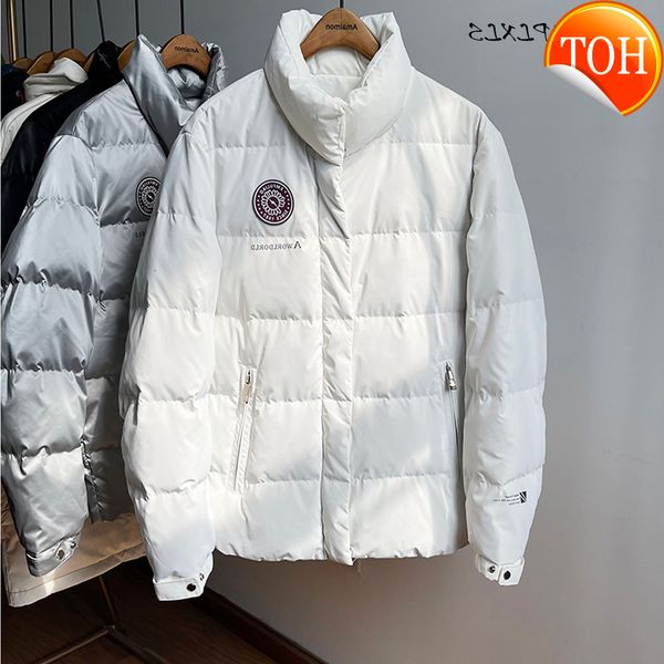 

brand 2021 new white duck down jacket men winter feather parkas hooded thicken warm jackets overcoat doudoune homme, Black