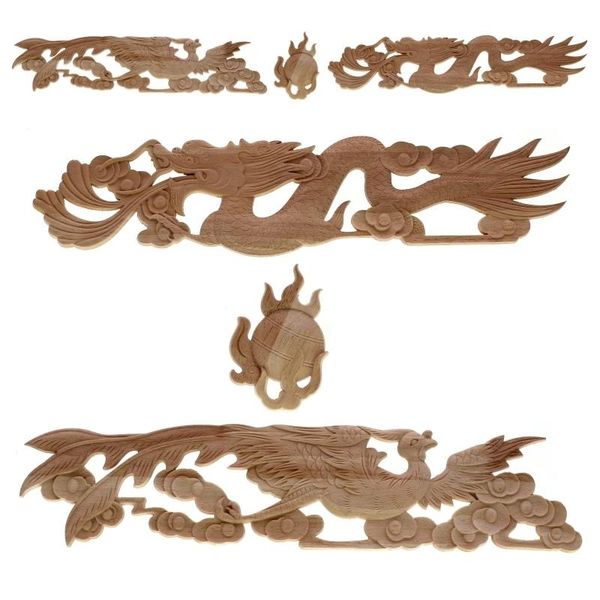 

decorative objects & figurines runbazef chian wooden decoration wood carved corner onlay applique craft furniture door wall sticker vintage