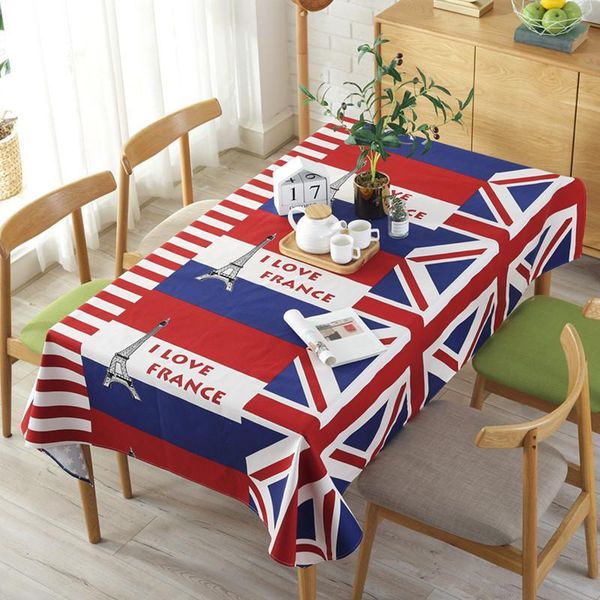 

table cloth flag tower mosaic tablecloth canvas printed el tea mahjong machine