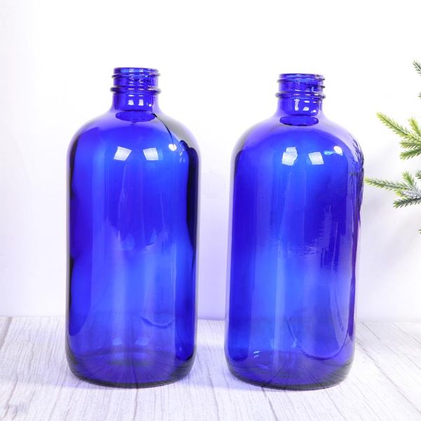 

storage bottles & jars 1 set of glass spray bottle reusable subpackaging refillble cosmetics container blue (2pcs 500ml bottles, 2pc