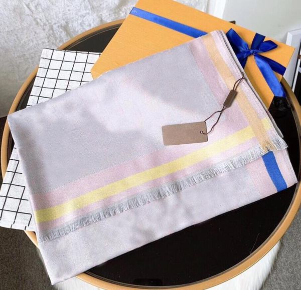 

fashion designer women silk scarf autumn wool scarfs classic letters wrap shawl scarves size 180*70 4 colors option, Blue;gray