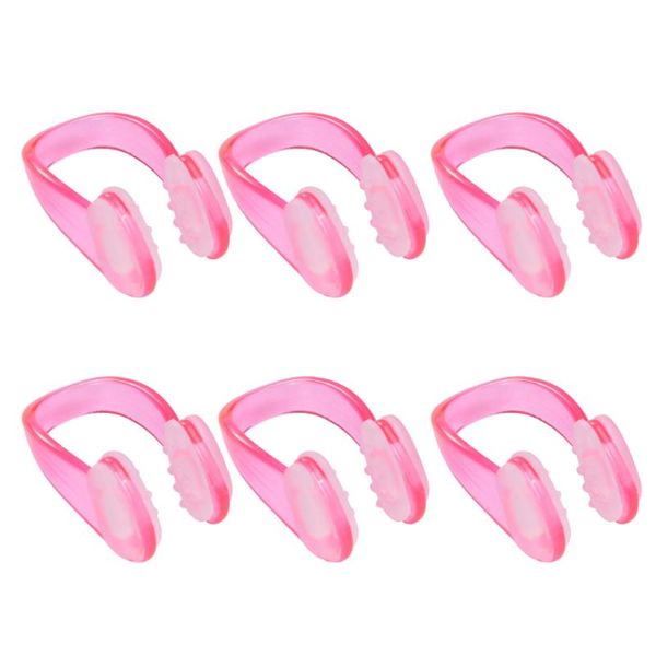 

nose clip 10 pcs adults swimming protection soft silicone pool accessories for diving (pink)