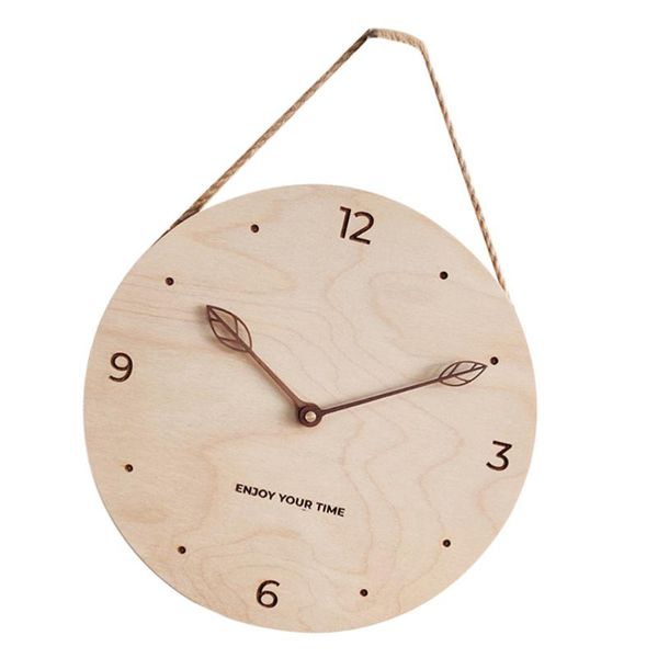 

wall clocks 1pc creative clock decoration nordic style wood household hanging