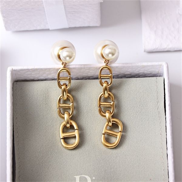 

87% off wholesale shop new family earrings female pearl tassel, Golden